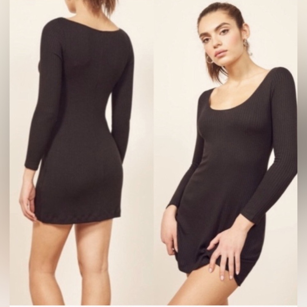 Reformation Jeans Dress Mini Black Women’s Size Large